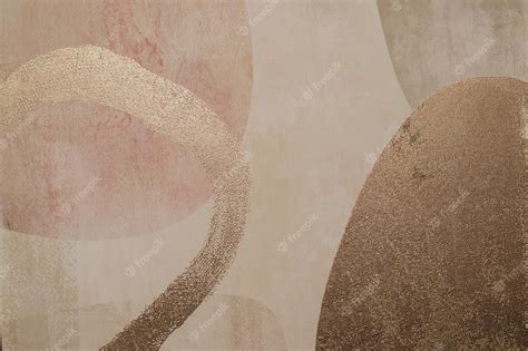 Premium Photo | A beige and gold wallpaper with a gold and brown design.