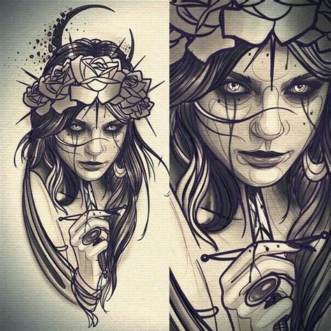 Pin by morena oro on tattoo | Gothic tattoo, Witch tattoo, Tattoo drawings