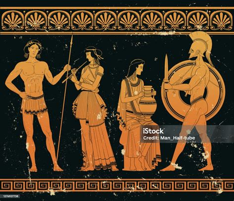 Ancient Greek Art Stock Illustration - Download Image Now - Classical ...