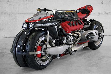 A Ferrari F136 Engine Shoehorned Into A Lazareth Motorcycle