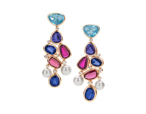 Colour Treasures Earrings 260186 | Bvlgari #diamondstudearrings | Natural crystals jewelry, Fine ...