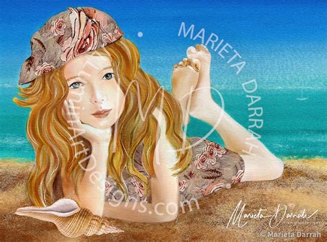 girl in a shell painting – Illuminart Designs