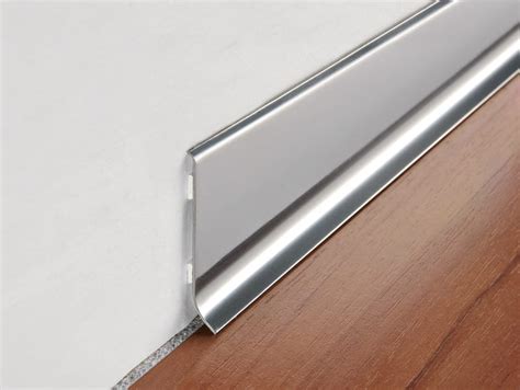 SKIRTING 60 Glossy steel skirting board By PROGRESS PROFILES