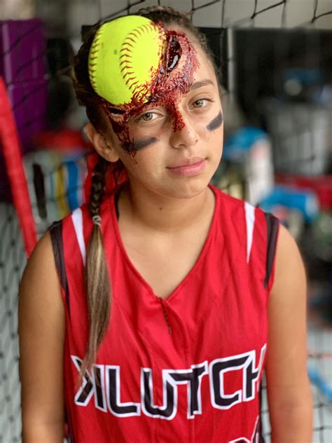 softball player halloween | Kids zombie makeup, Quick halloween costumes, Clever halloween costumes
