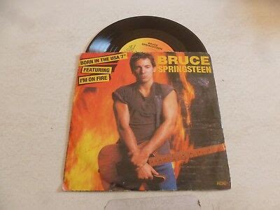 BRUCE SPRINGSTEEN - I'm On Fire - 1985 UK solid centre 7" vinyl single ...