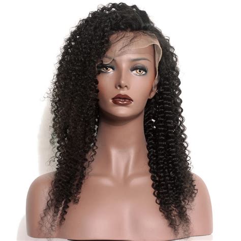 360 Lace Frontal Wigs 180% Density Full Lace Human Hair Wigs Kinky ...