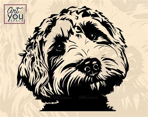 Labradoodle svg dog svg cricut cute Face clipart Head | Etsy