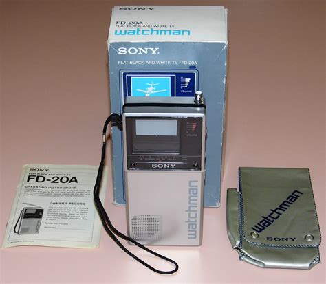 Vintage Sony Watchman Handheld Flat Black And White TV, Mo… | Flickr