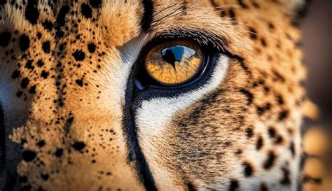 Premium Photo | A close up of a leopard's eye