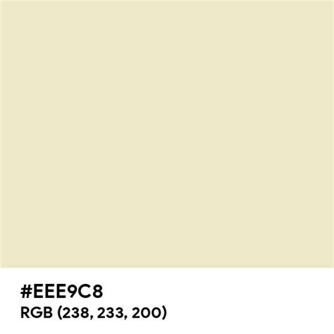 Vintage Cream color hex code is #EEE9C8