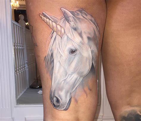 Graceful Unicorn on Girls Leg