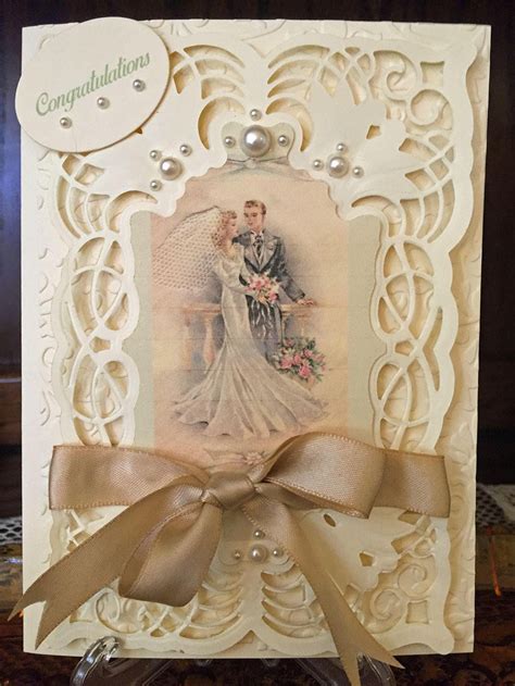 Vintage Style Wedding Card for Bride and Groom | Wedding cards, Vintage style wedding, Handmade ...