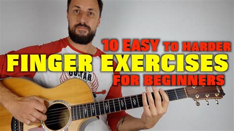 10 Easy Finger Exercises on Guitar - YouTube