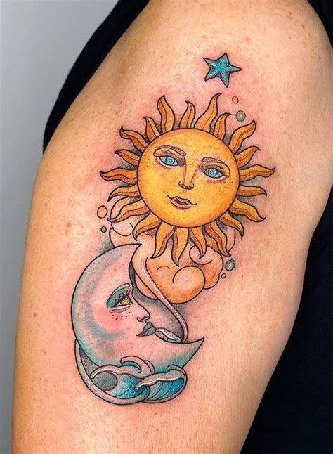 Top more than 82 cute sun and moon tattoo best - thtantai2