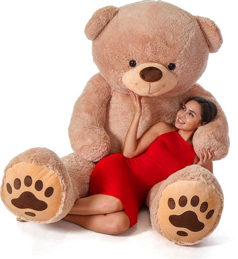 Amazon.com: Giant Teddy Marca - Oso de peluche gigante de alta calidad (marrón ámbar, 7 pies ...