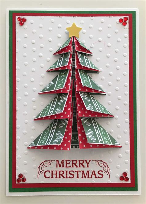 Cby Handmade – Christmas Greeting Card With Paper-Folded 3-D pertaining to 3D Christmas Tree ...