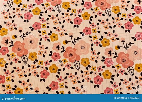 Scrapbook Paper with Flowers As a Background Stock Illustration ...