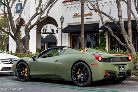 Matte Olive Green Ferrari 458 Italia | Автомобили мечты, Феррари, Роскошные автомобили