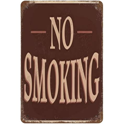 5.5x8 Inch Vintage Metal Tin Signs,Funny Retro Signs No Smoking Tin ...