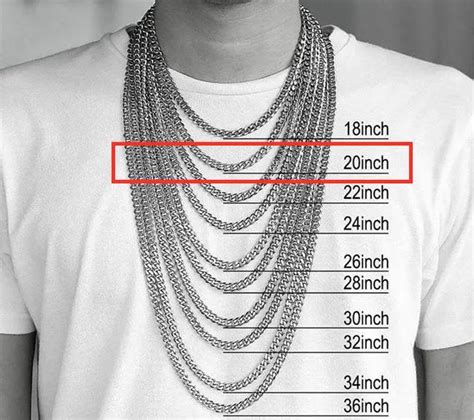 What Is the Best Chain Length for A Man (Full Guide) - A Fashion Blog | Chain lengths, Chain ...