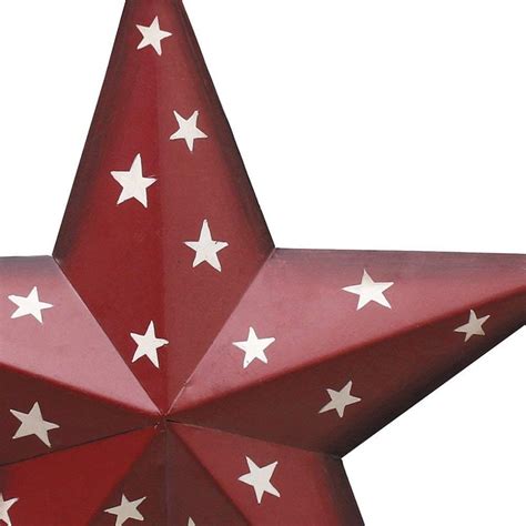 Patriotic Metal Barn Star Wall Decor, 12’’ Hanging Country Rustic Metal ...