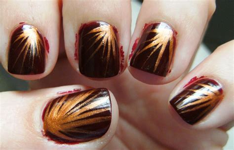 Sinful Colors 'Maghony' with StripRite copper nail stripers - Make Beauty Nails