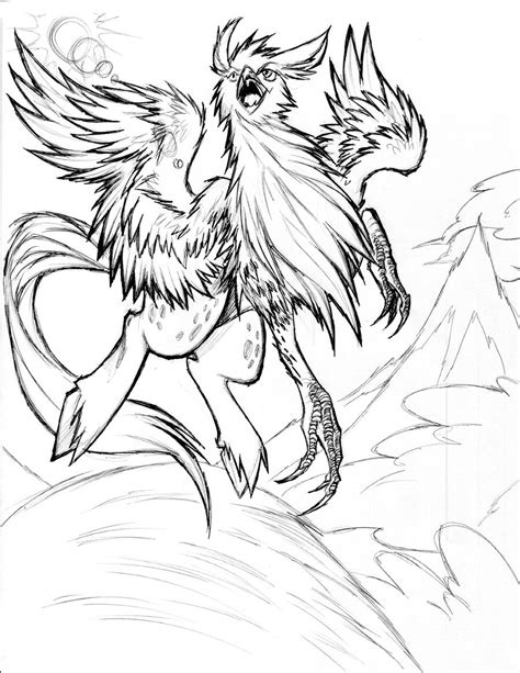 Hippogriff sketch by winddragon24 on DeviantArt