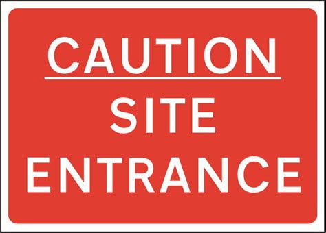 Caution - Site Entrance Sign - Stocksigns Construction - Temporary Signs