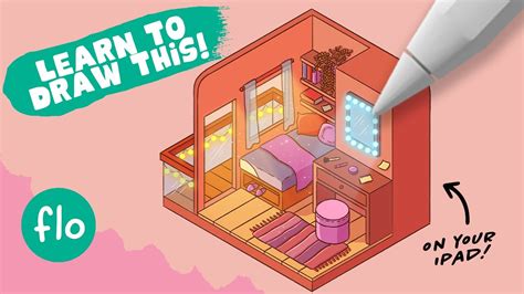 You Can Draw This ISOMETRIC ROOM in PROCREATE - YouTube