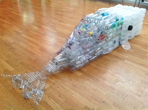 Recycled Plastic Whale Sculpture