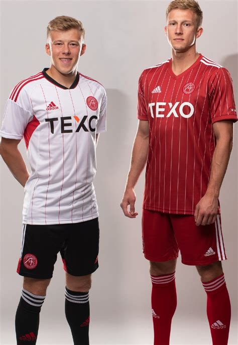 New Aberdeen FC Texo Strip 2022-23 | Adidas Home & Away Kits 22-23 with Two Stars on Sleeve ...