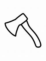 Coloring Pages Axe Hatchet Split Wood Clipart Colouring Template Sketch  sketch template