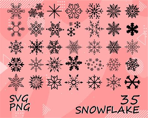 Snowflake Svg, Snowflakes Svg Bundle,flake Winter Svg, Christmas Svg, Winter Svg, Christmas ...