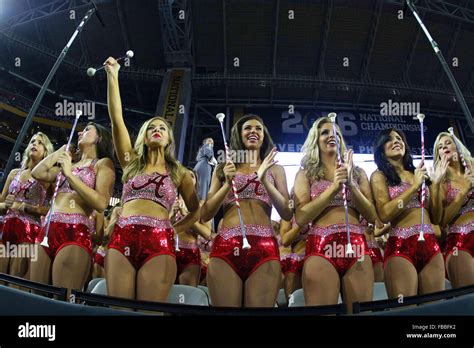 January 11, 2016 Alabama Crimson Tide cheerleaders perform during the ...