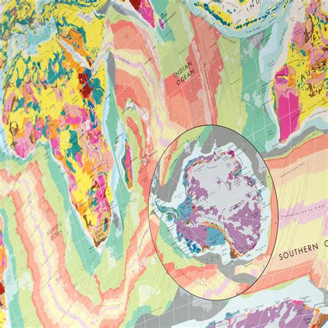 World Geology Map By The Future Mapping Company