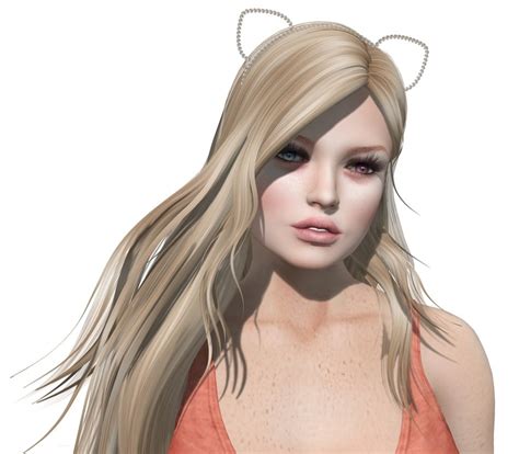 Graphic girl with cat ears drawing free image download