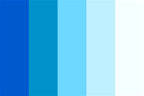 light Blue to White Color Palette