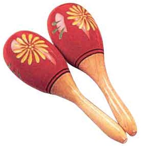Wooden Oval Shaped Maracas Hand painted - Guitar Village