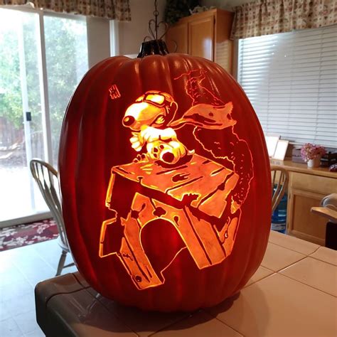 Sensational Snoopy Pumpkin Carving - Between The Pages Blog