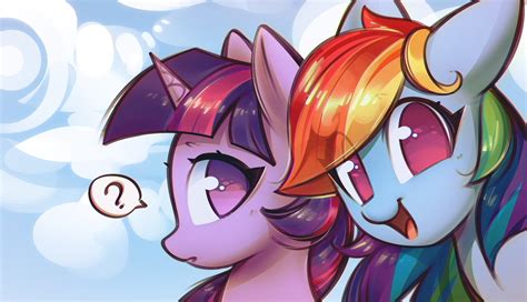 rainbow dash and twilight sparkle drawn by mirroredsea - Bronibooru