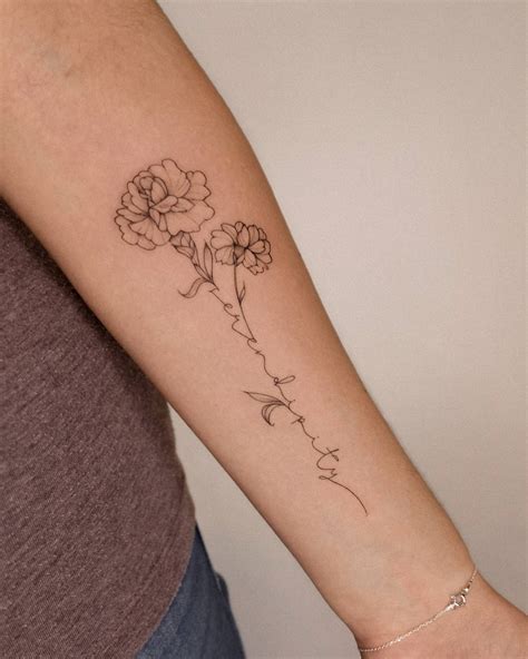 Carnation Flower Tattoos