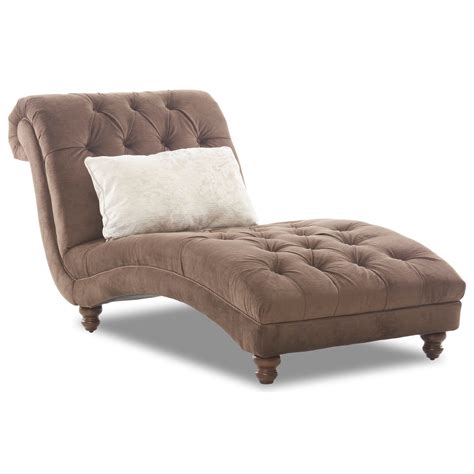 Klaussner Fairmont Chaise Lounge with Button Tufting | Find Your Furniture | Chaises