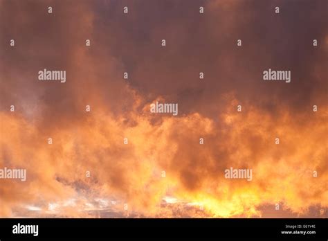 Stratocumulus clouds at sunset Stock Photo - Alamy