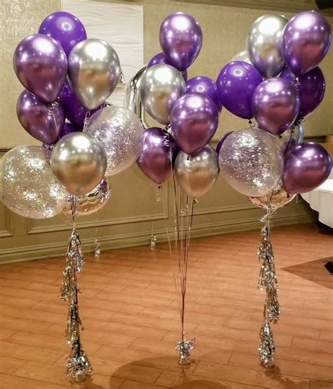 #1 Best Balloon Centerpieces 2023 Quick Bouquet Delivery NYC | Purple birthday party, Balloon ...
