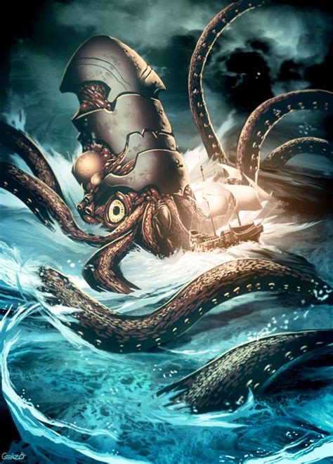 The Kraken http://bit.ly/1l8Md8r | Sea monsters, Kraken, Mythological ...