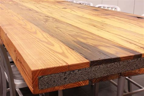 Reclaimed Heart Pine Table Top Inexpensive Countertops, Cheap Countertops, Butcher Block ...