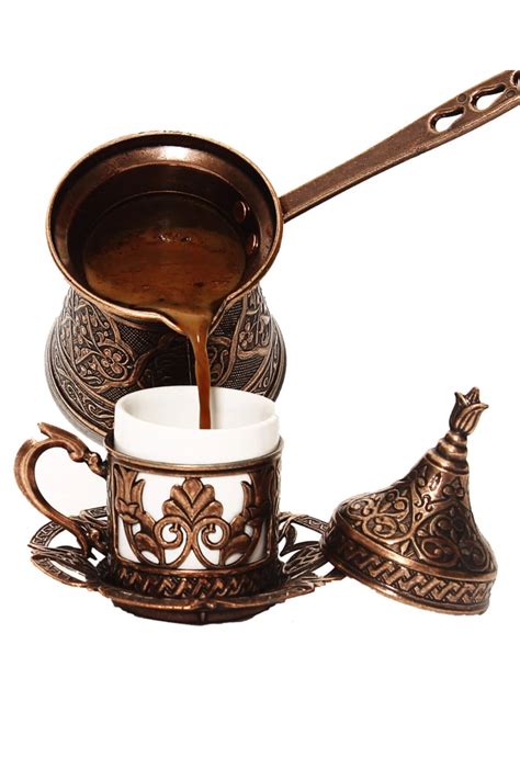 Turkish Coffee Pot Coffee Maker Moka Pot 4 Person 200 Ml Турка Для Кофе Copper Cezve Handmade ...