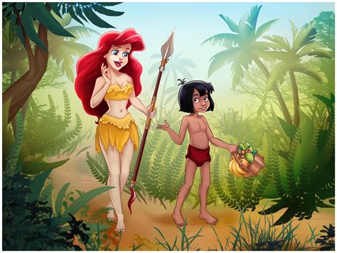 Ariel and Mowgli by madam-marla on DeviantArt | Disney fan art, Mowgli, Disney