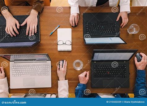 Group of People Working with Their Laptops Stock Image - Image of project, meeting: 215422229