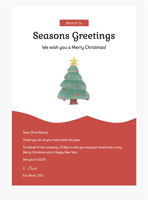 Seasons Greetings HTML Email Template – Mail Designer – Create and send HTML email newsletters